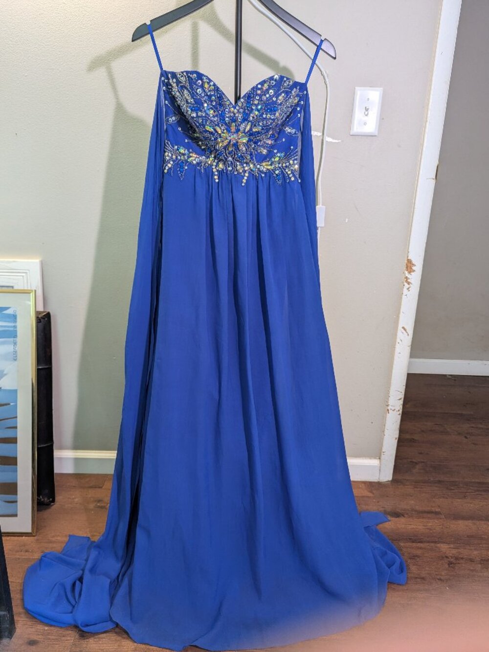 Jump Apparel by Wendy Chaitin Royal Blue Floor Length Formal Prom Dress